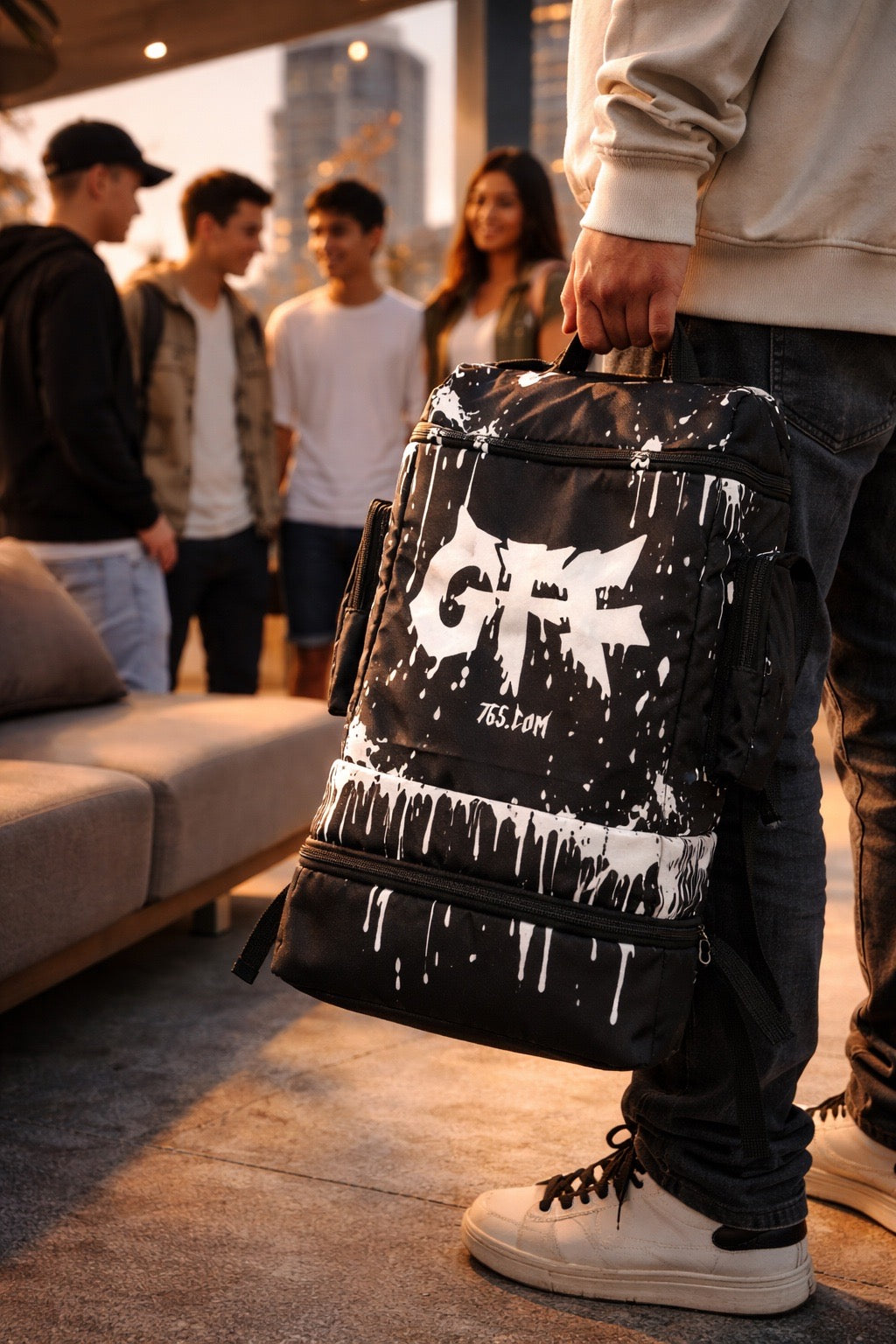 GFE 765 “Divine Spill” Rack Sack – White Lightning Edition