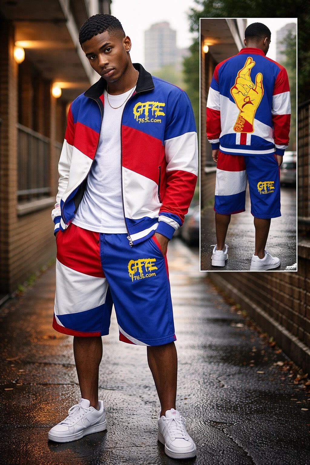 UK – REP YOUR FLAG CONVERTIBLE TRACKSUIT / SHORTS SET (MEN’S) 🇬🇧