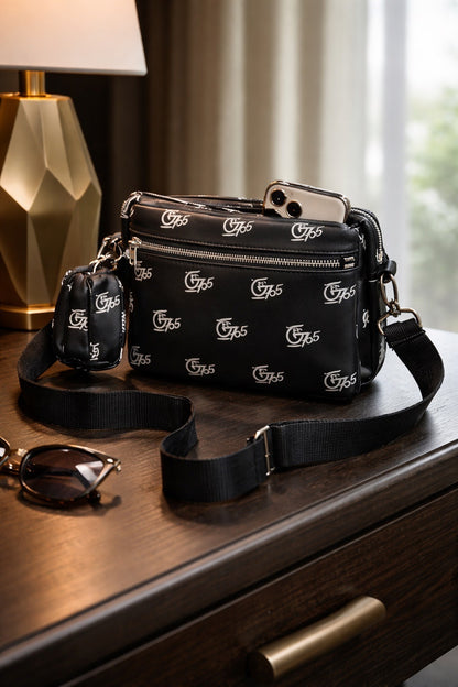 GFE765 Signature Monogram Man Bag – Black Edition