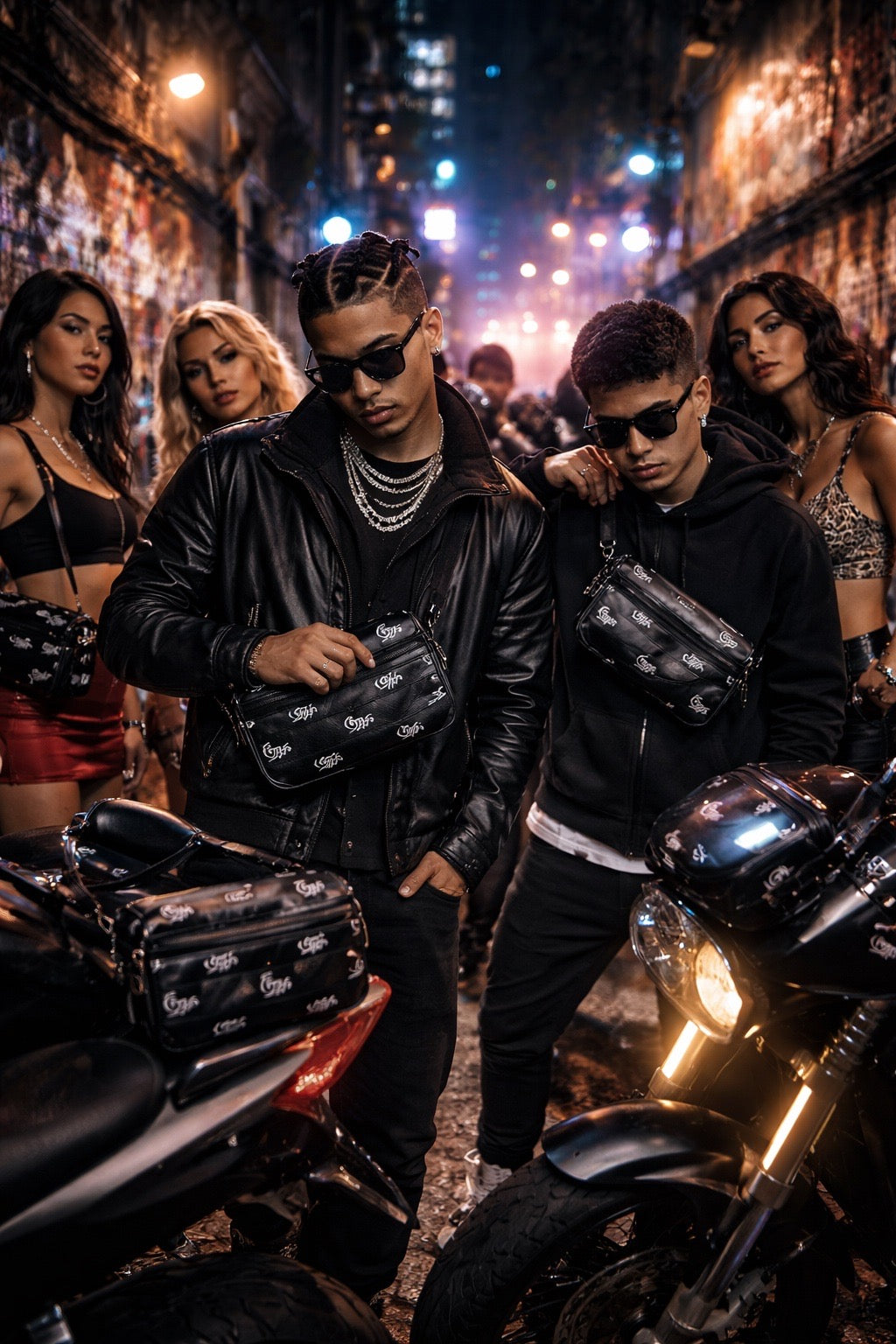 GFE765 Signature Monogram Man Bag – Black Edition