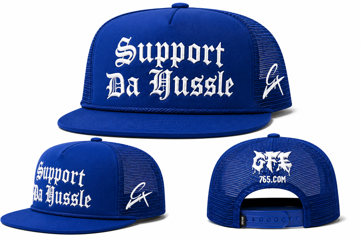 SUPPORT DA HUSSLE TRUCKER HAT