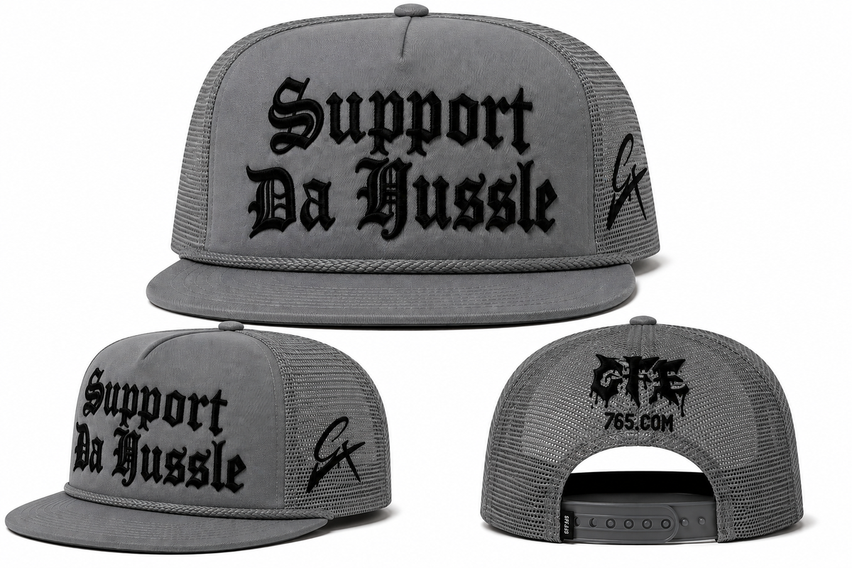 SUPPORT DA HUSSLE TRUCKER HAT