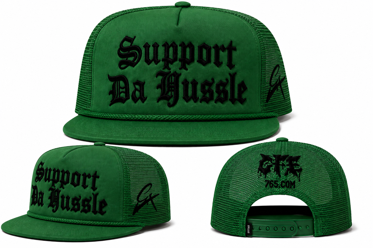 SUPPORT DA HUSSLE TRUCKER HAT