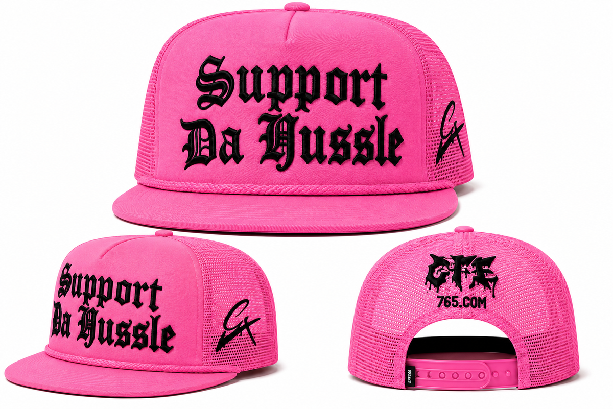 SUPPORT DA HUSSLE TRUCKER HAT
