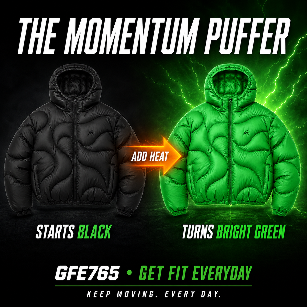 GET FIT EVERYDAY PUFFER – HEAT-REACTIVE