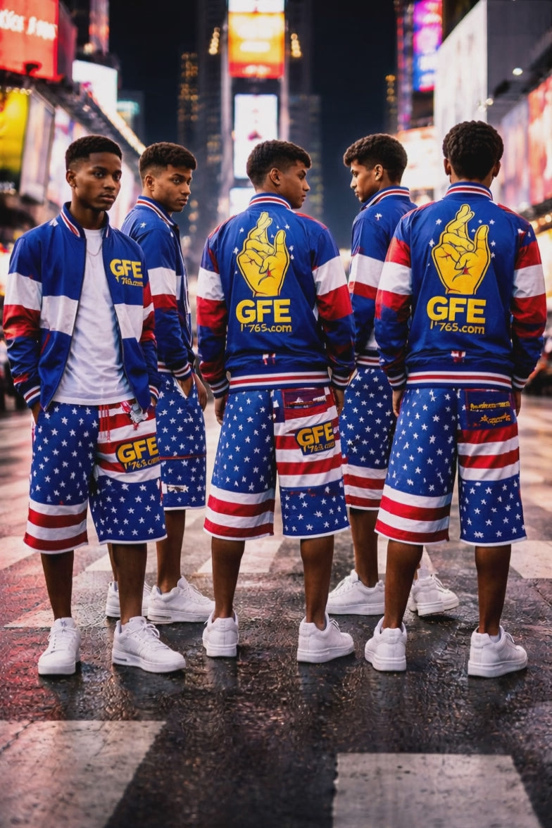 USA – REP YOUR FLAG CONVERTIBLE TRACKSUIT / SHORTS SET (MEN’S) 🇺🇸